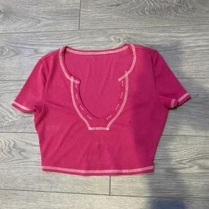 Hot pink crop top